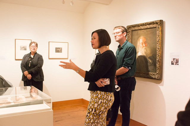 Curator, Anna Marley, giving a member tour